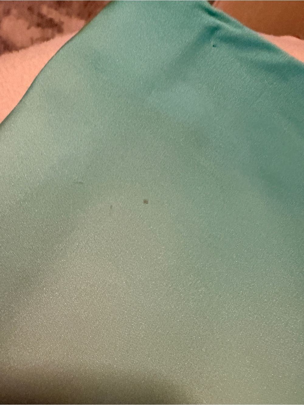 Zara Teal Satin Wide Leg Pants - Picture 4 of 9